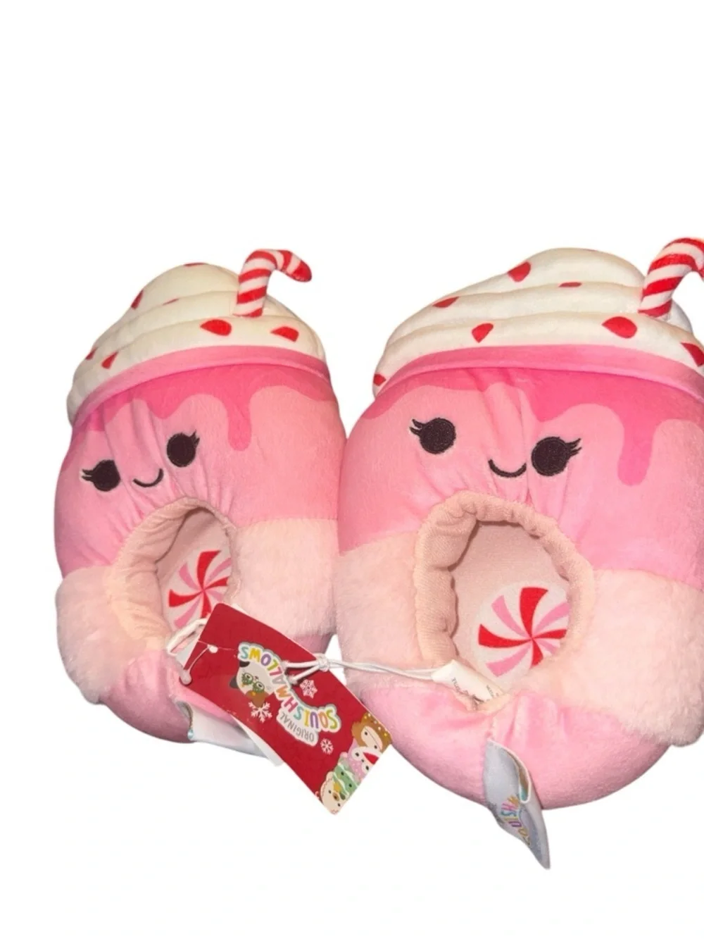 Squishmellow- Pink Cupcake Plush Slippers with Candy Details. Sz 13/1